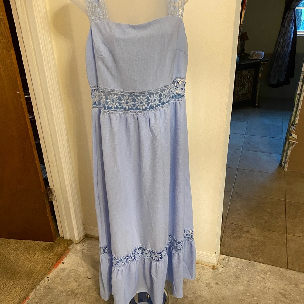 SHEIN light blue maxi dress in Large